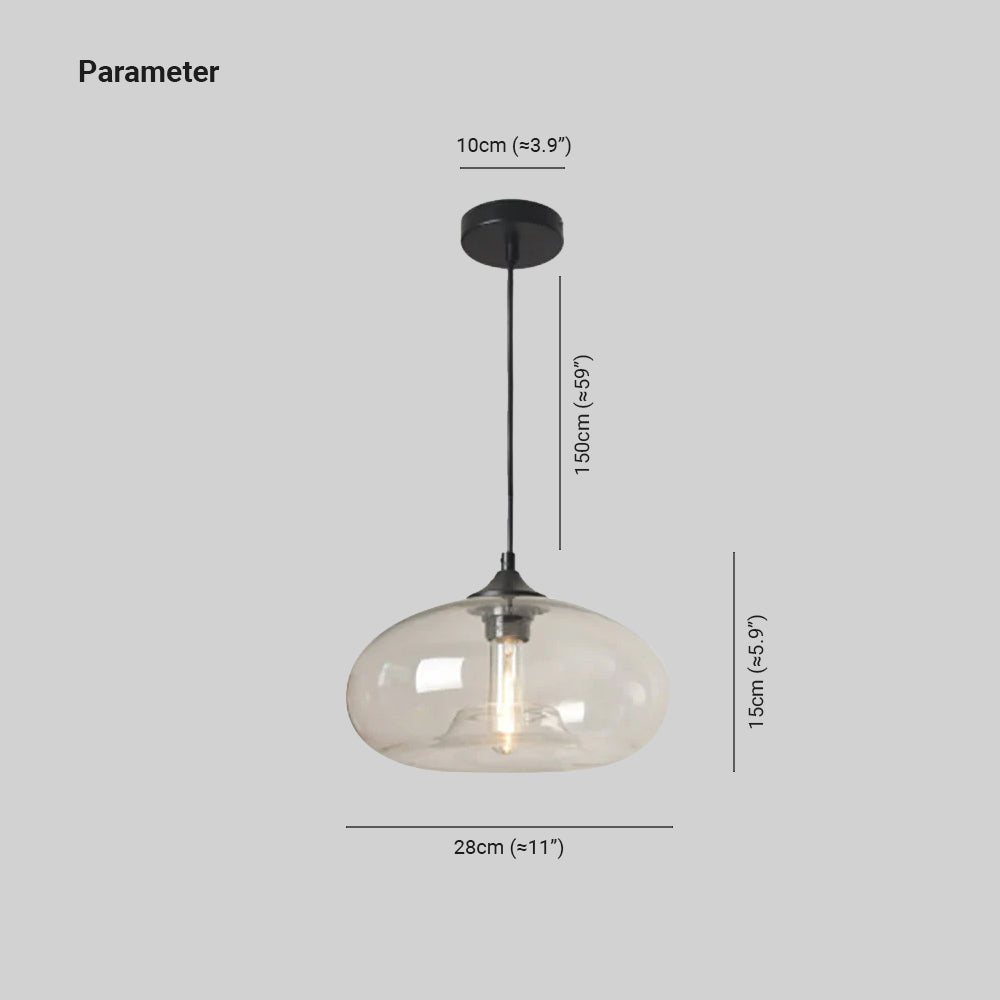 Glass Pendant Light Nordic Modern Hanging Fixture Adjustable Cord Bedroom Dining Living Room E27 LED 110-240V Interior Lighting Decor Vase | Thomler
