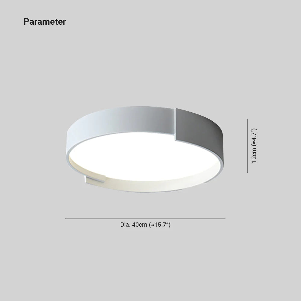 Contemporary Dual-Ring Flush Mount LED Ceiling Fixture for Dining Room & Entryway | Thomler
