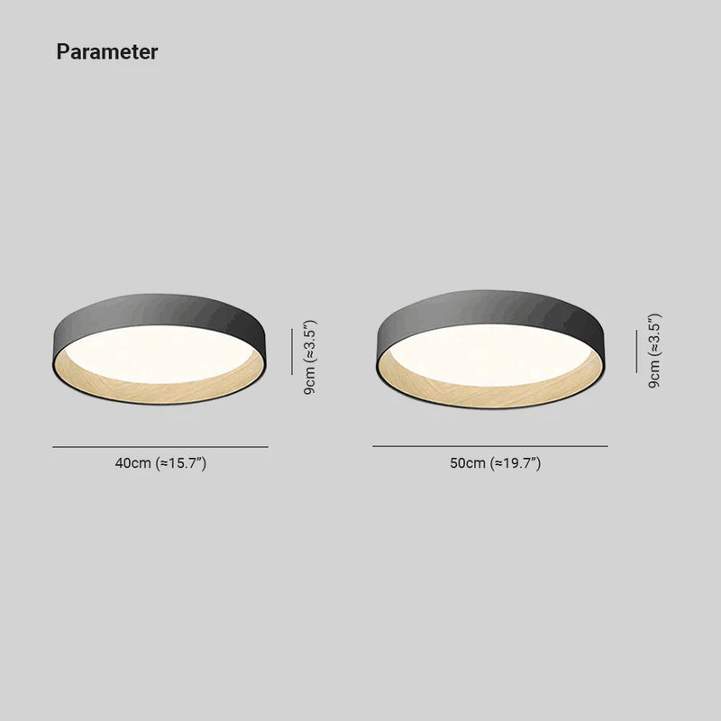 LED Flush Mount Ceiling Light – Round Metal Ring – 16 or 20 Inch – for Bedroom, Office or Studio | Thomler