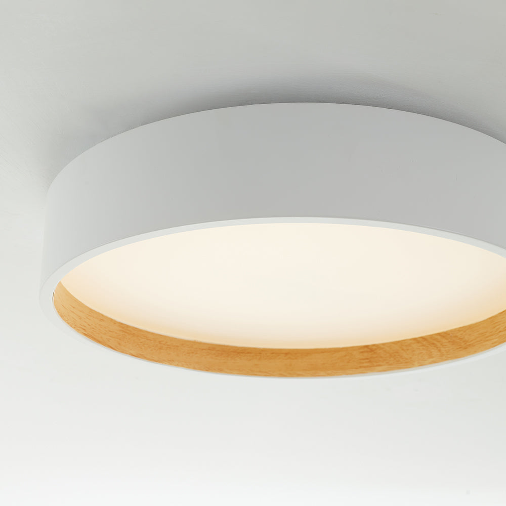 LED Flush Mount Ceiling Light – Round Metal Ring – 16 or 20 Inch – for Bedroom, Office or Studio | Thomler