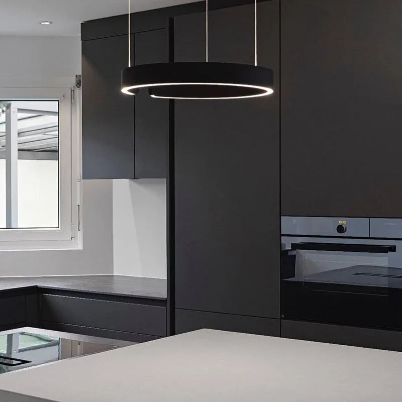 Circular LED Pendant Lamp – Modern Floating Ring Ceiling Light for Dining & Living Rooms | Thomler