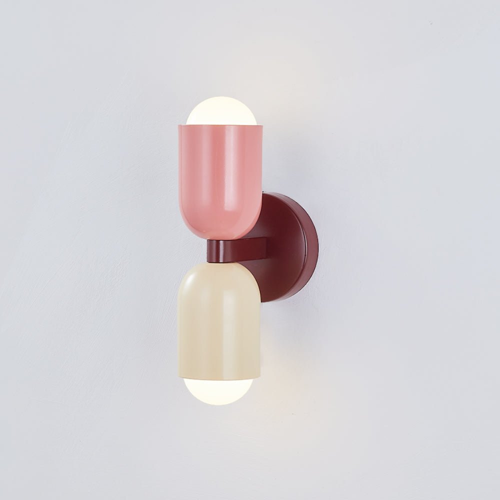 Soft-Tone Metal Wall Sconce with LED Bulb for Bedroom & Living Room | Hardwired E27 Socket Accent Light | Minimalist Nordic Design for | Thomler