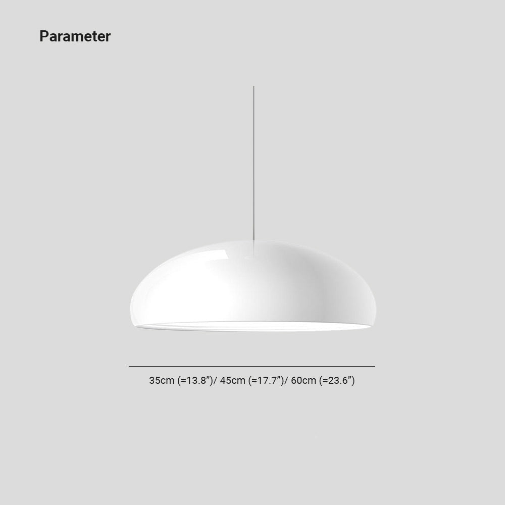 Modern Metal Dome Ceiling Fixture with Tri-Tone Dimming & LED Bulb – 14 to 24 inch Round Hardwired Indoor Hanging Lamp for Dining | Thomler