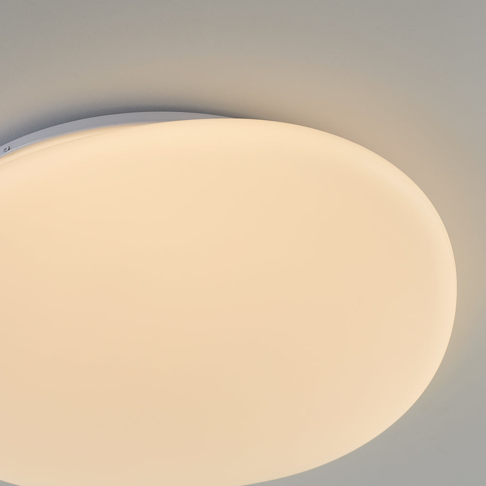 Contemporary Pebble LED Flush Mount Ceiling Light with Tri-Color Feature for Bedrooms & Living Rooms | Thomler