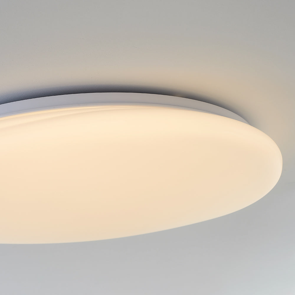 Contemporary Pebble LED Flush Mount Ceiling Light with Tri-Color Feature for Bedrooms & Living Rooms | Thomler