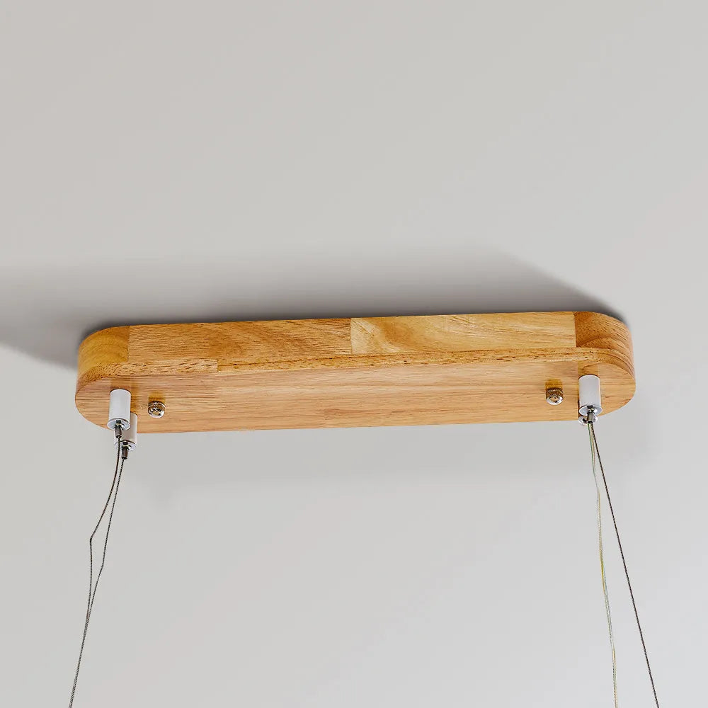 Hanging Ceiling Fixture with Natural Wood Finish & Acrylic Diffuser for Dining Rooms, Kitchen Islands & Living Spaces | Thomler