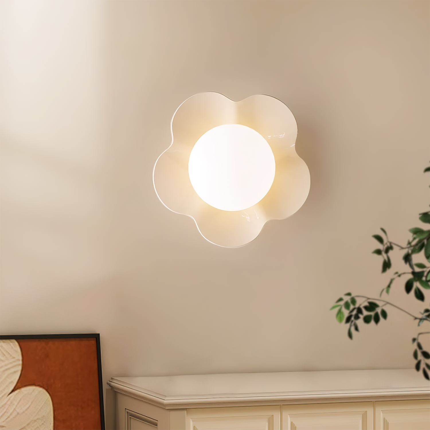 Wall Lamp Resin 7.9 in Indoor Decorative White Purple Yellow Bedroom Living Room Accent Light | Thomler