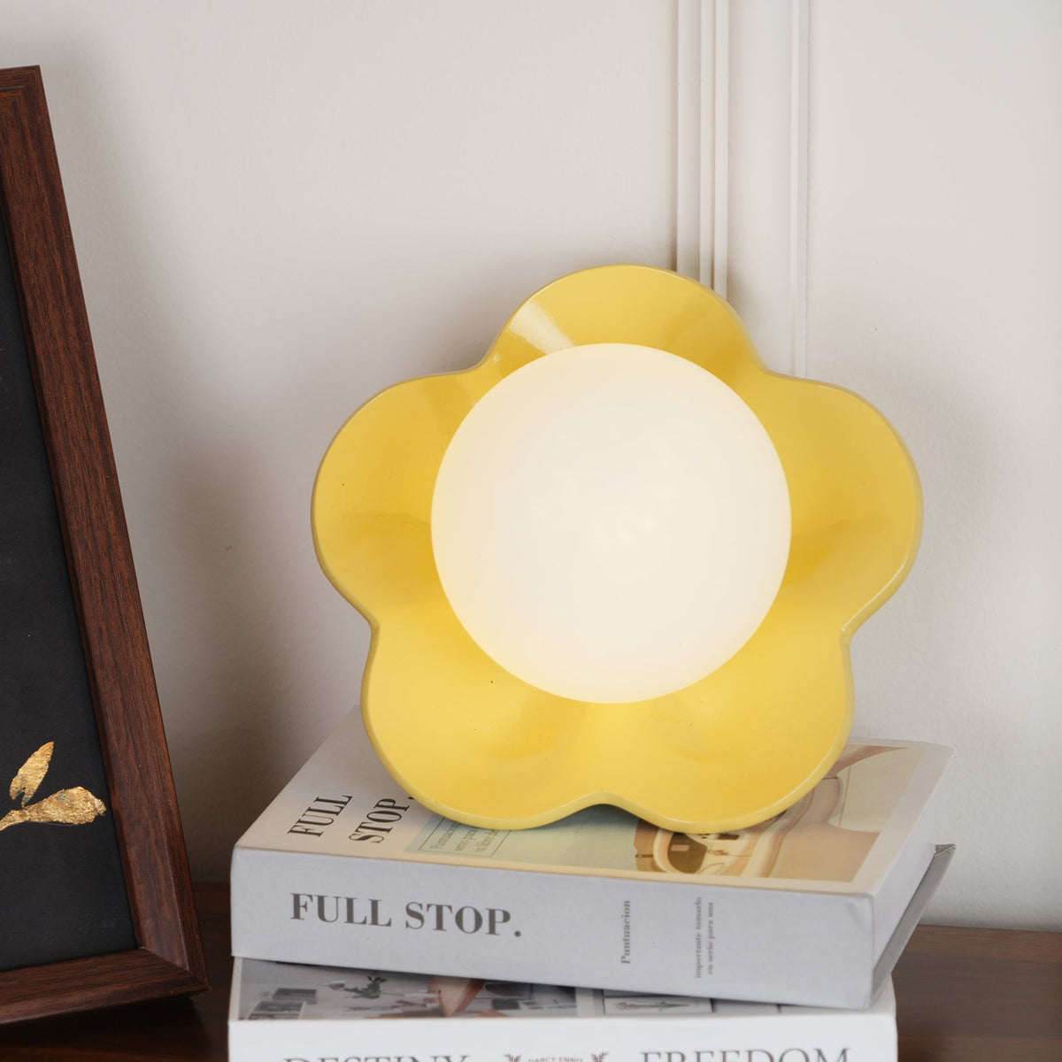 Floral Glass Sconce Light – Resin Flower Shade for Bedroom & Hallway – G9 Socket Hardwired Fixture – Dimmable Indoor Accent Lighting | Thomler