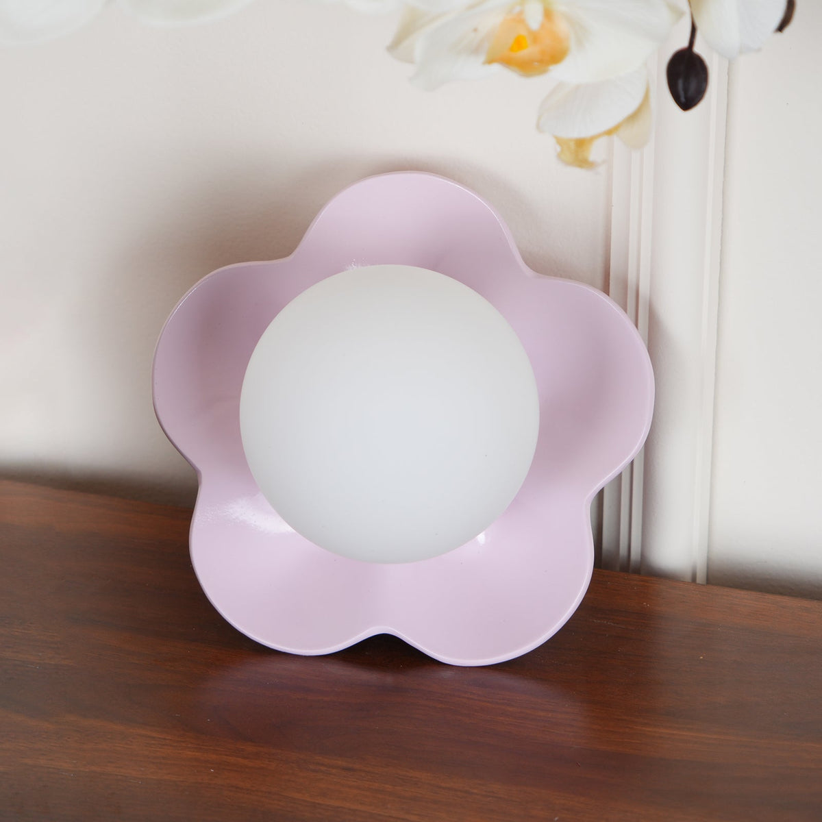 Floral Glass Sconce Light – Resin Flower Shade for Bedroom & Hallway – G9 Socket Hardwired Fixture – Dimmable Indoor Accent Lighting | Thomler