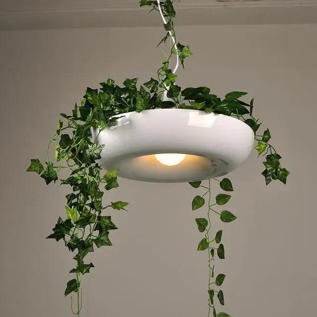 Hanging Planter Light with Built-In Pot for Indoor Plants, Succulents & Herbs, Modern Pendant Ceiling Fixture for Kitchen, Living Room & Din | Thomler
