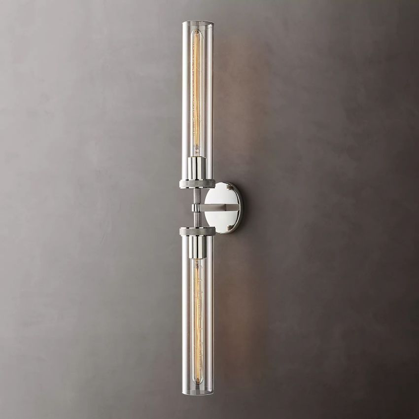 Crystal Wall Sconce Light Fixture Brass Finish for Bedroom Hallway Entryway Living Room Bathroom Vanity Hardwired Dimmable | Thomler