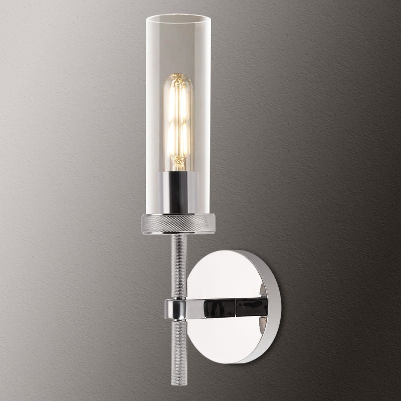 Crystal Wall Sconce Light Fixture Brass Finish for Bedroom Hallway Entryway Living Room Bathroom Vanity Hardwired Dimmable | Thomler