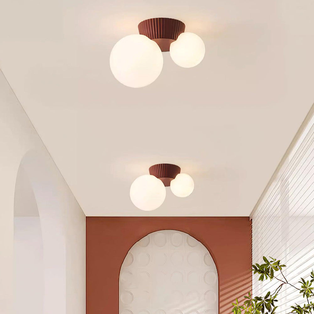 Ceiling Light Resin 21.5 cm Green Living Room Bedroom Hallway Spherical Indoor Lamp | Thomler