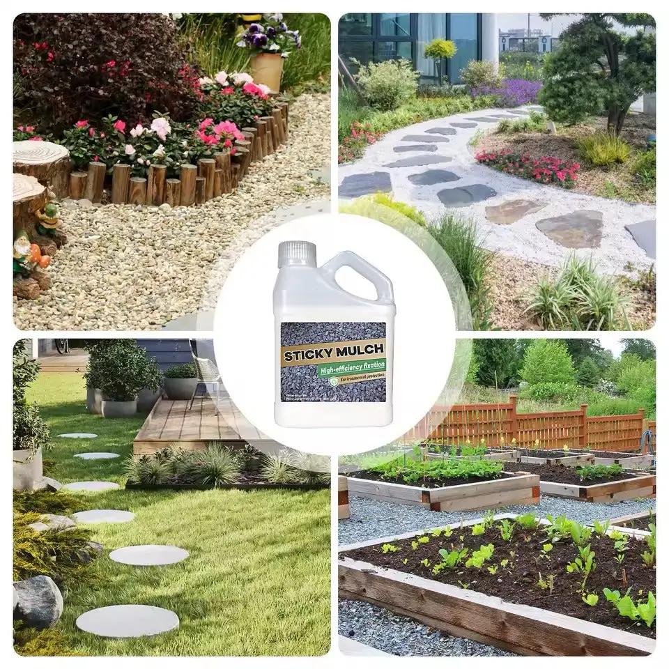 Landscape Adhesive for Mulch, Gravel & Sand – Weatherproof Binder for Beds, Paths & Slopes – Covers 86–130 sq ft | Thomler