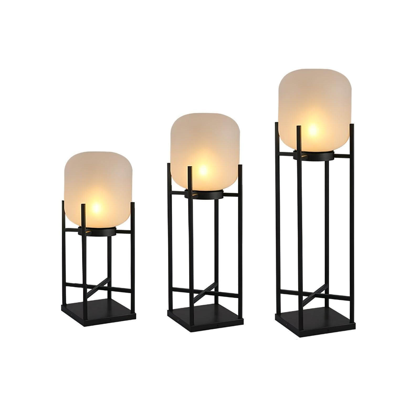 Outdoor Floor Lamp Stainless Steel LED 18.9 in Adjustable Garden Patio Lantern Warm Neutral Cool Light | Thomler
