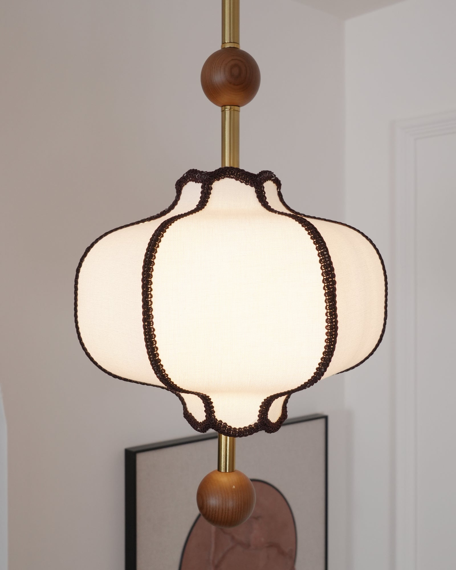 Fabric Lantern Pendant Light 19.7 in (50.0 cm) Multi-Bulb Ceiling Fixture Indoor Dining Room Living Room Decorative Lighting | Thomler