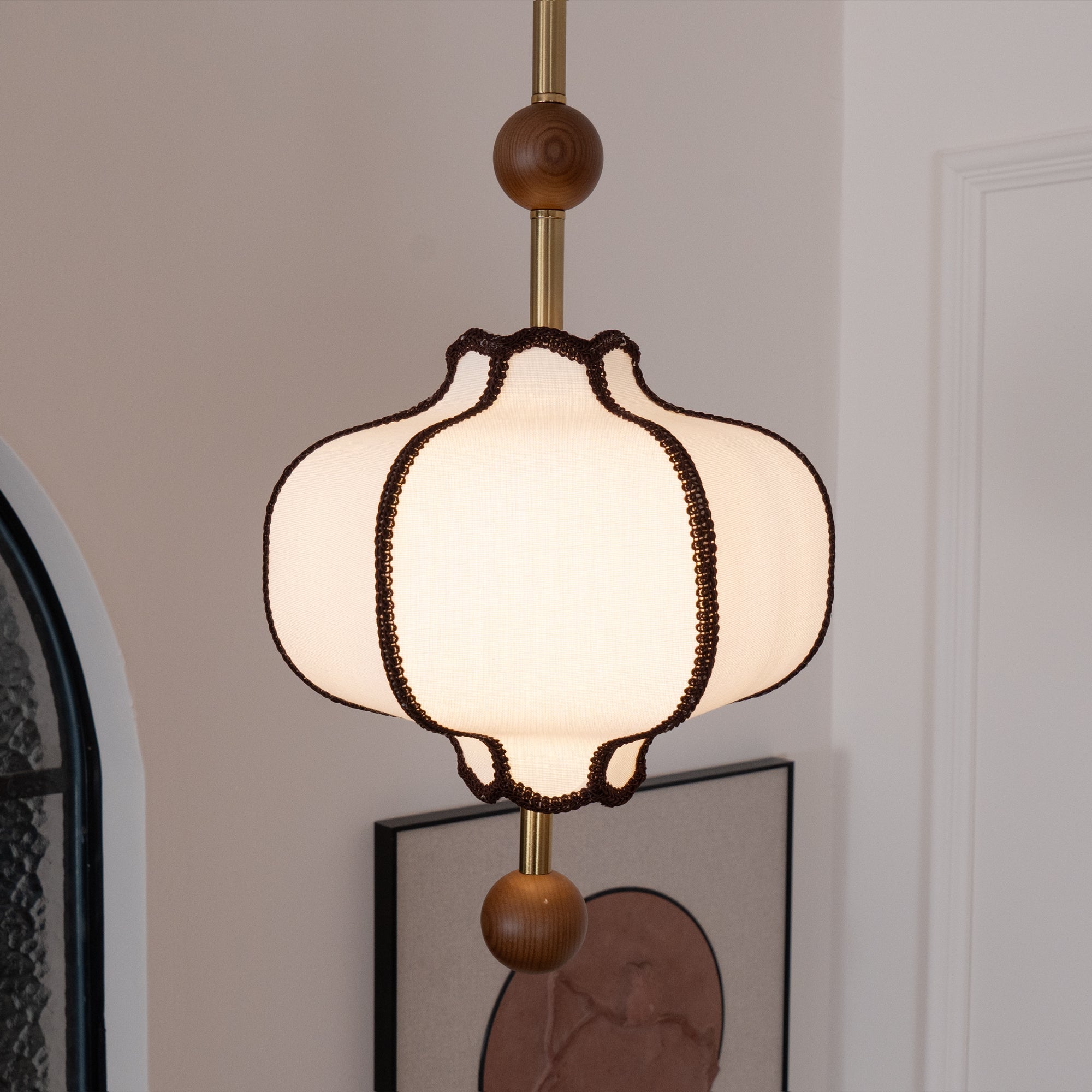 Fabric Lantern Pendant Light 19.7 in (50.0 cm) Multi-Bulb Ceiling Fixture Indoor Dining Room Living Room Decorative Lighting | Thomler