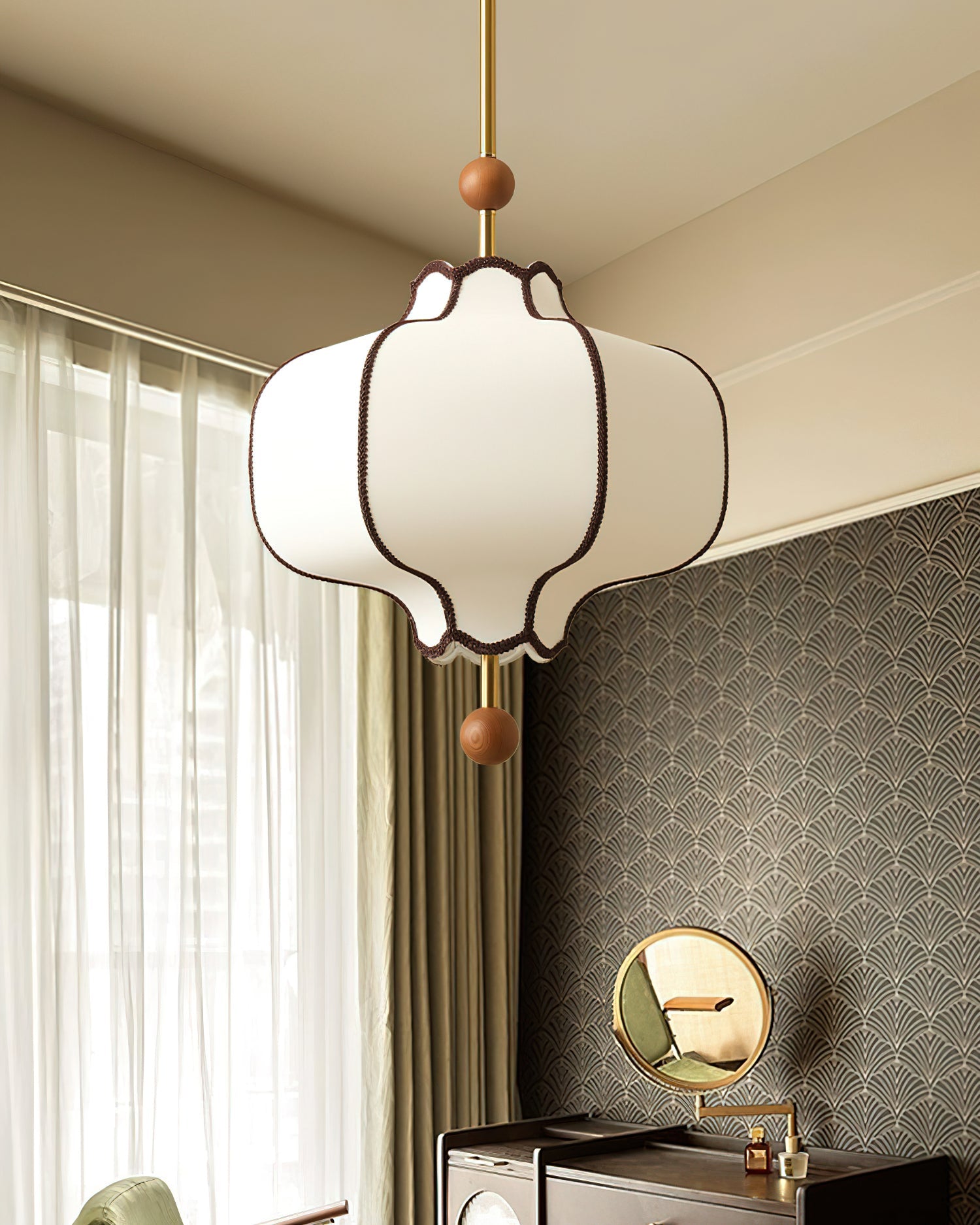 Fabric Lantern Pendant Light 19.7 in (50.0 cm) Multi-Bulb Ceiling Fixture Indoor Dining Room Living Room Decorative Lighting | Thomler