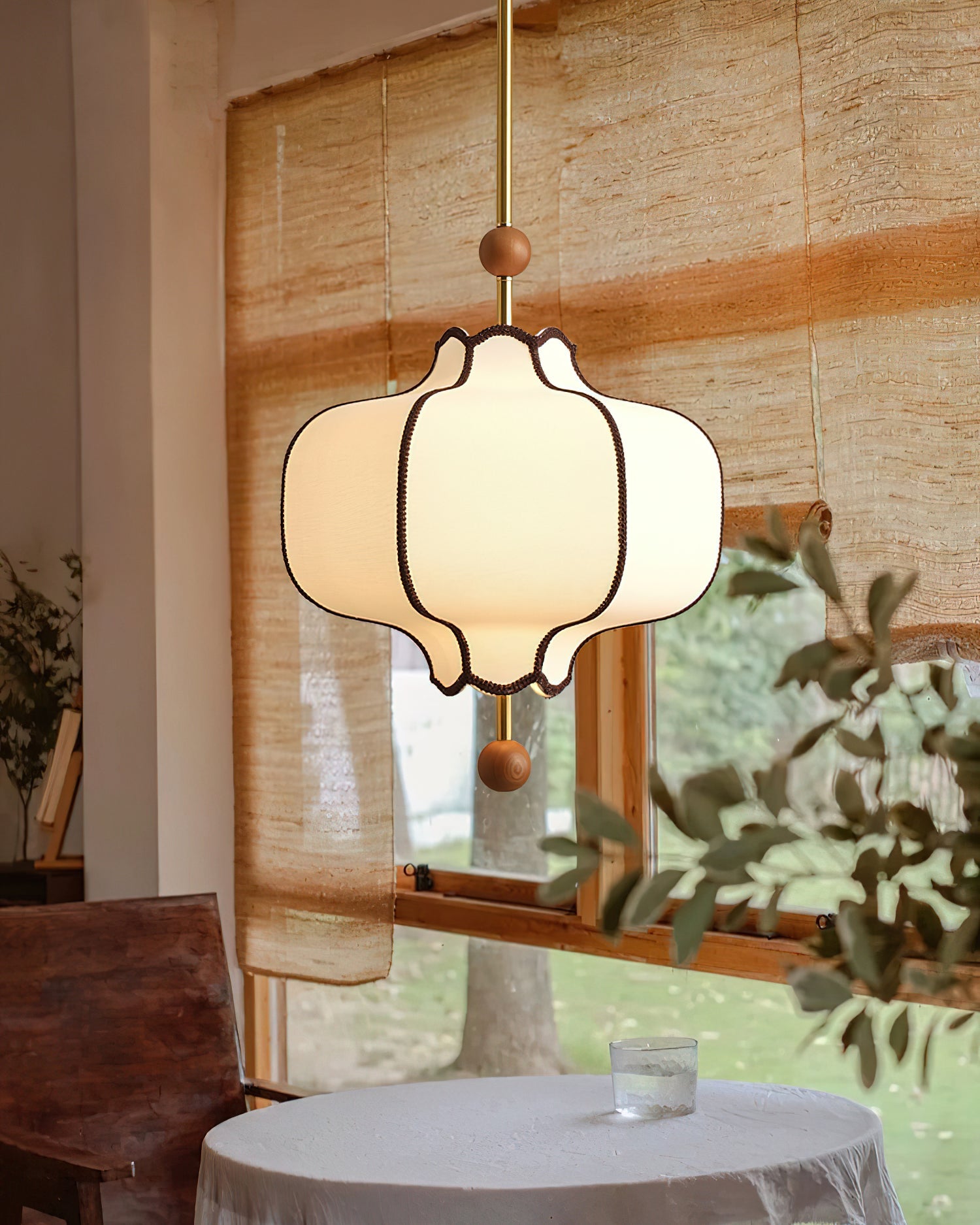Fabric Lantern Pendant Light 19.7 in (50.0 cm) Multi-Bulb Ceiling Fixture Indoor Dining Room Living Room Decorative Lighting | Thomler