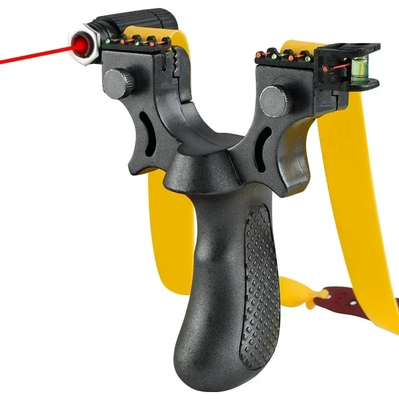 Handheld Catapult with LED Aim Guide, Bubble Level & Textured Handgrip for Backyard Target Shooting | Thomler