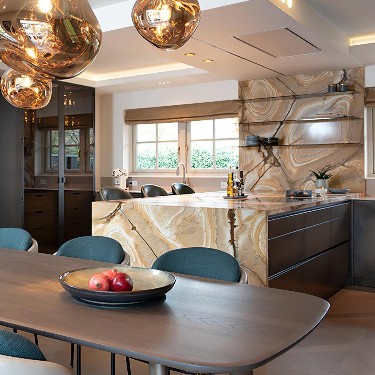 Pendant Lamp Metal 11 in Adjustable Ceiling Light Silver Gold Rose Gold Smoky Gray | Thomler