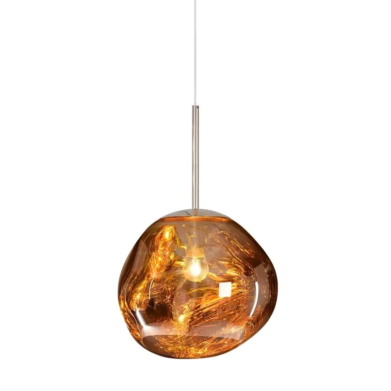 Pendant Lamp Metal 11 in Adjustable Ceiling Light Silver Gold Rose Gold Smoky Gray | Thomler