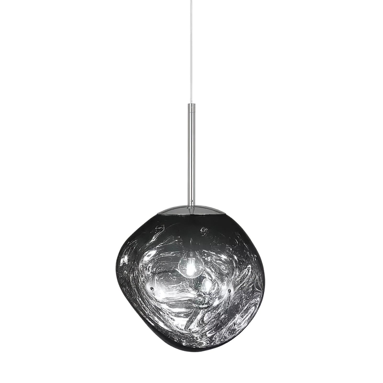 Pendant Lamp Metal 11 in Adjustable Ceiling Light Silver Gold Rose Gold Smoky Gray | Thomler