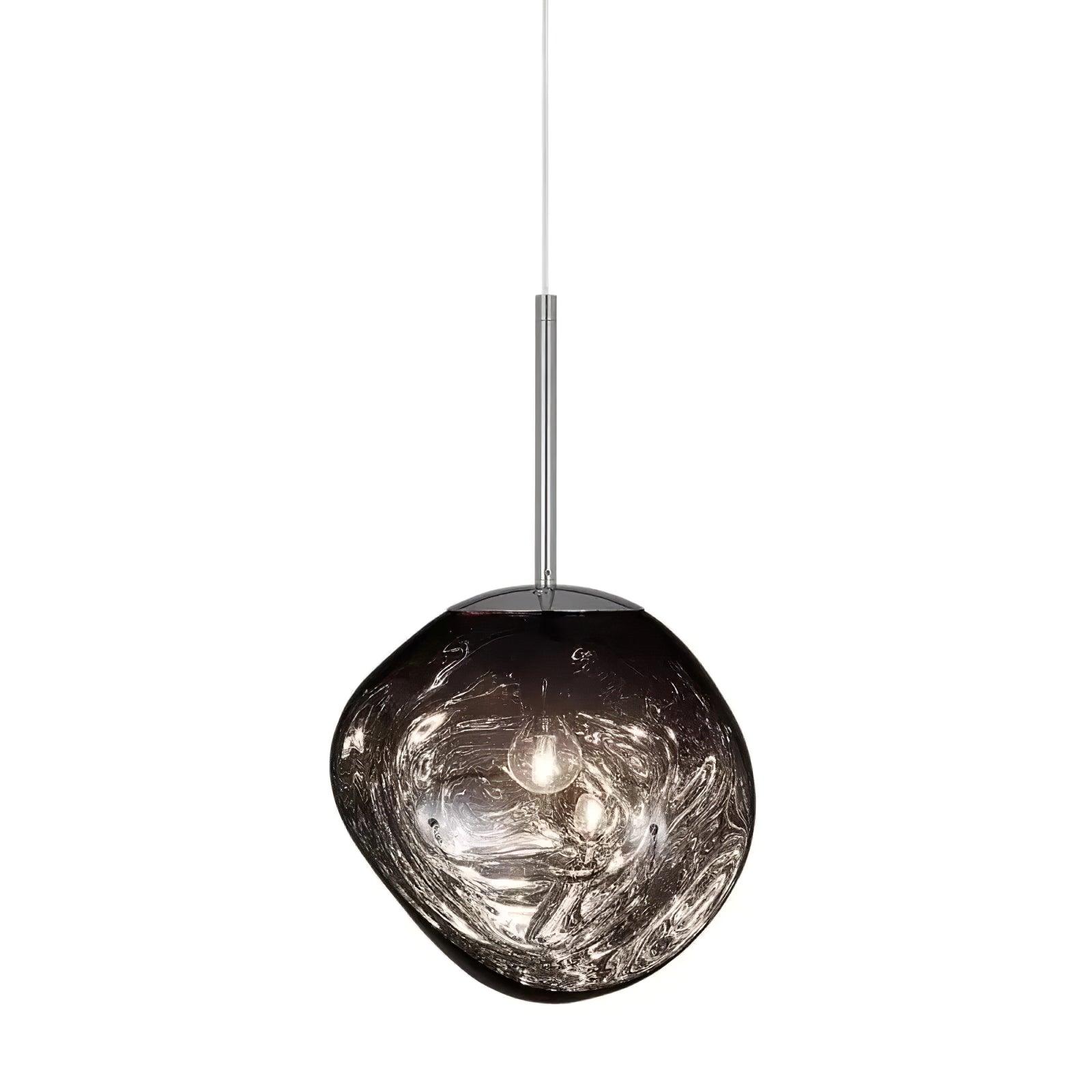 Pendant Lamp Metal 11 in Adjustable Ceiling Light Silver Gold Rose Gold Smoky Gray | Thomler