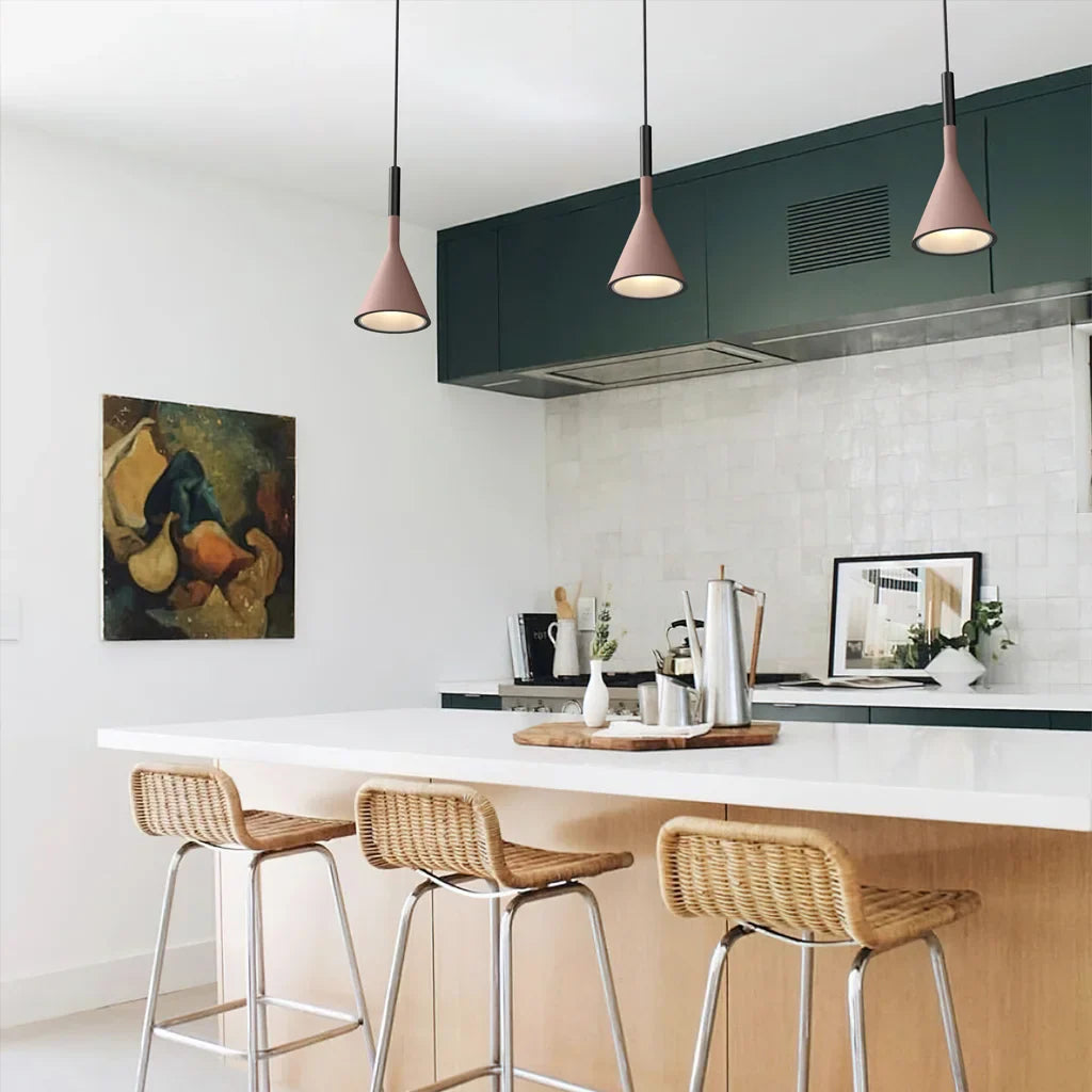 Pendant Light Concrete 10 in Grey Adjustable Dining Room Kitchen Island Hanging Ceiling Lamp | Thomler