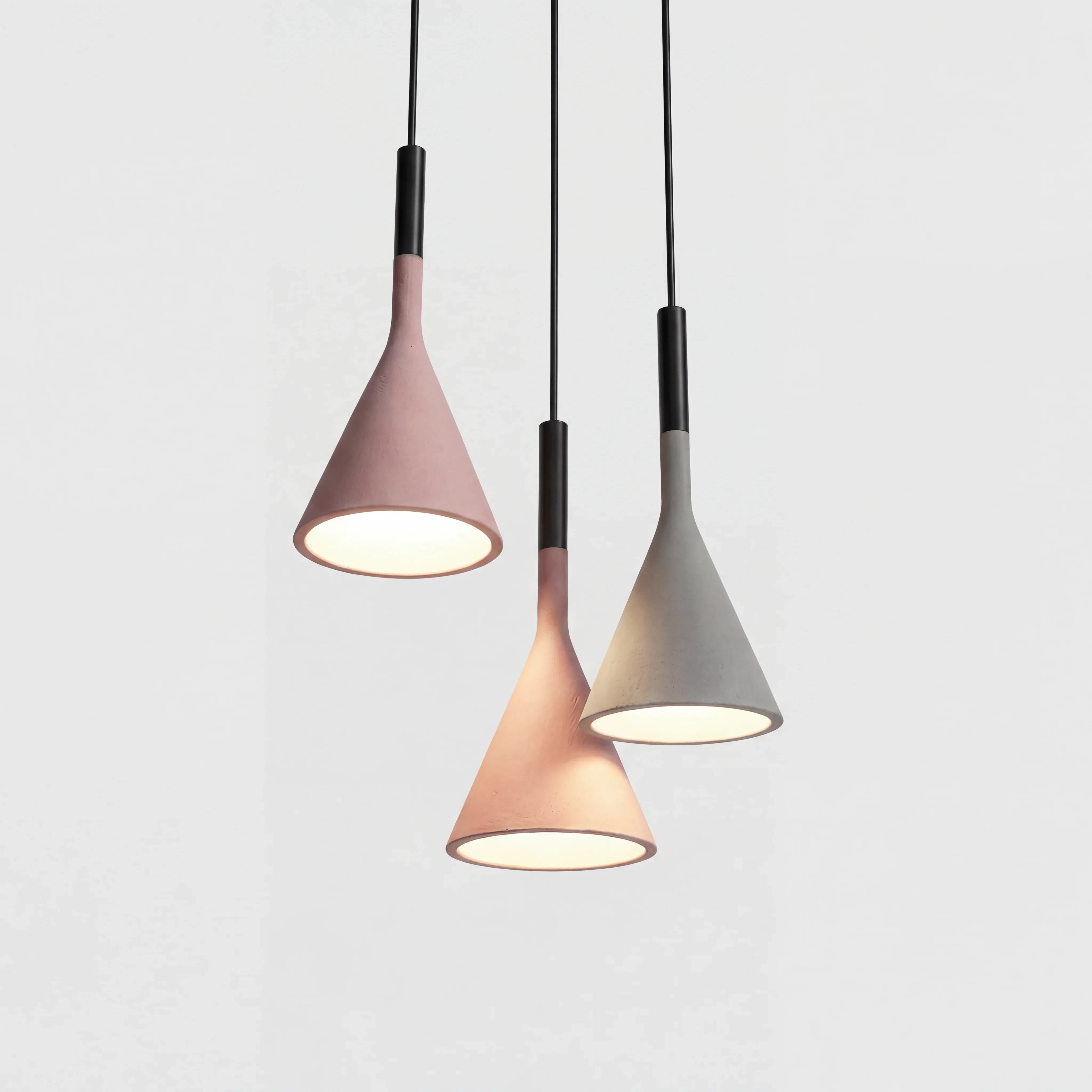 Pendant Light Concrete 10 in Grey Adjustable Dining Room Kitchen Island Hanging Ceiling Lamp | Thomler