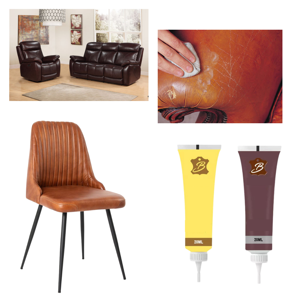 Vinyl & Leather Repair Compound 0.7 fl oz Tube Restores Furniture Couch Sofa Car Seats Jackets Bags Fix Scratches Tears Rips Scuffs | Thomler