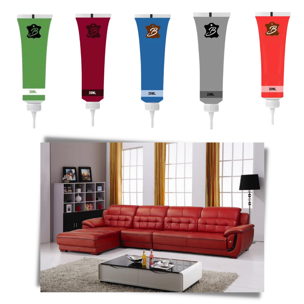 Vinyl & Leather Repair Compound 0.7 fl oz Tube Restores Furniture Couch Sofa Car Seats Jackets Bags Fix Scratches Tears Rips Scuffs | Thomler