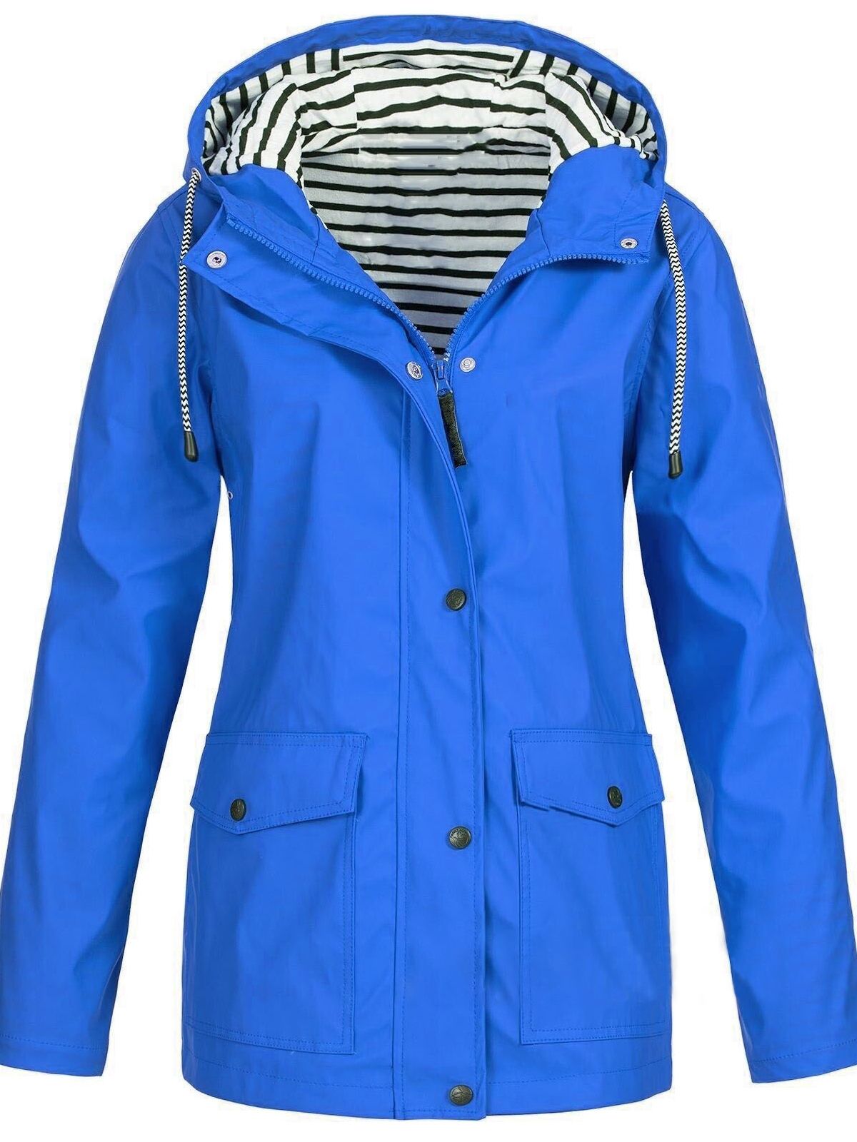 Women's Hooded Long Raincoat – Windproof All-Weather Jacket for Work, Travel & Everyday | Thomler