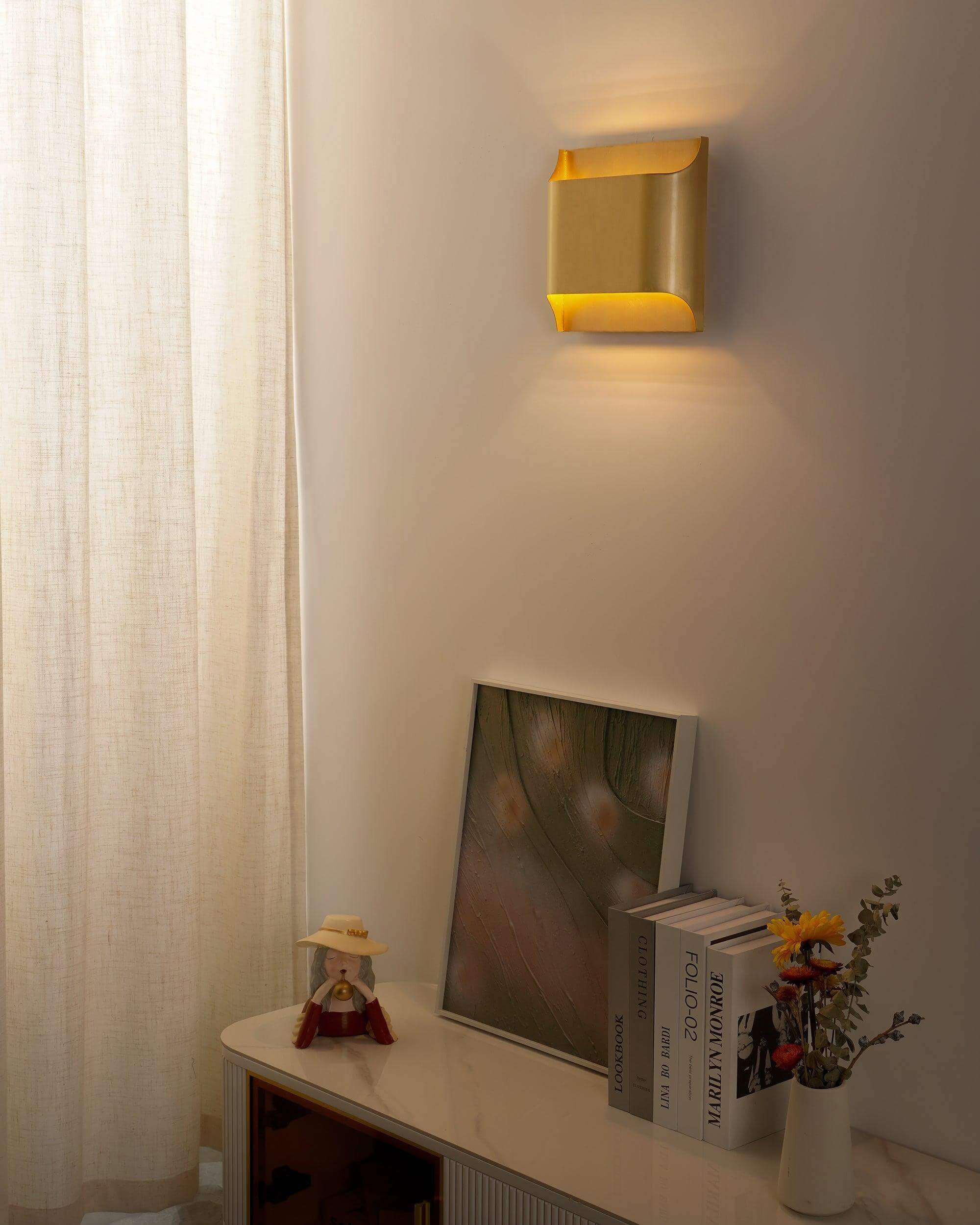 Wall Lamp Brass 9.8 in Indoor Accent Lighting LED G9 Fixture Living Room Bedroom Hallway | Thomler