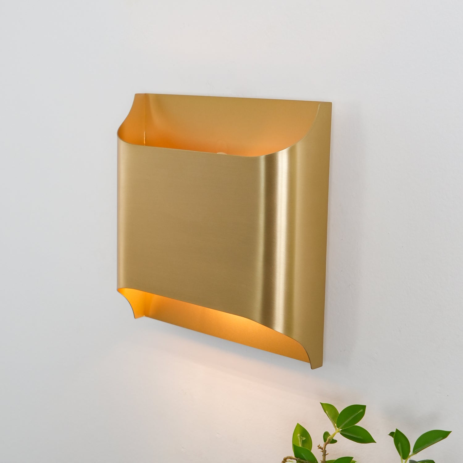 Wall Sconce Brass 9.8 in x 9.8 in Indoor LED G9 E14 Light Fixture Modern Living Room Bedroom Accent Lighting | Thomler
