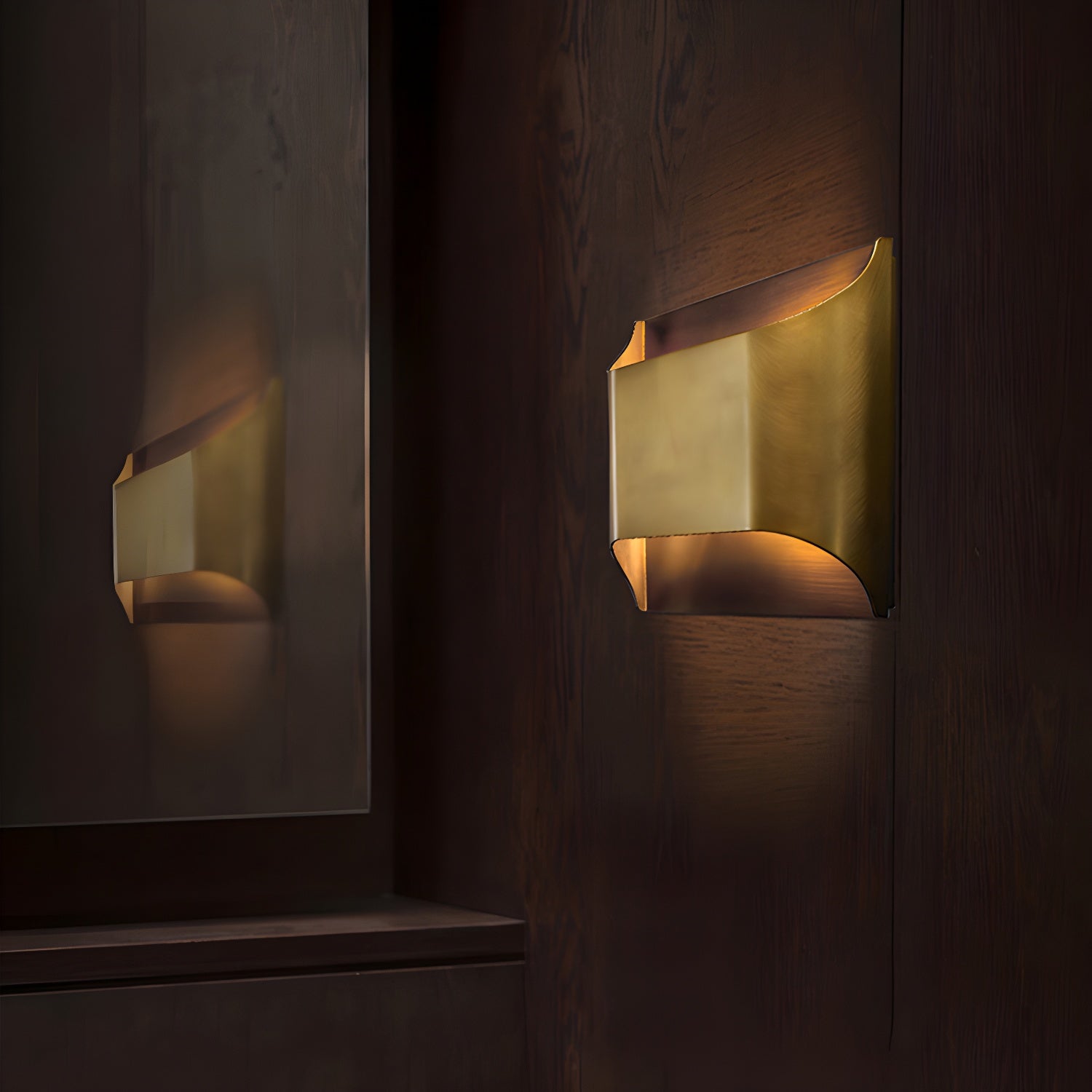 Wall Sconce Brass 9.8 in x 9.8 in Indoor LED G9 E14 Light Fixture Modern Living Room Bedroom Accent Lighting | Thomler