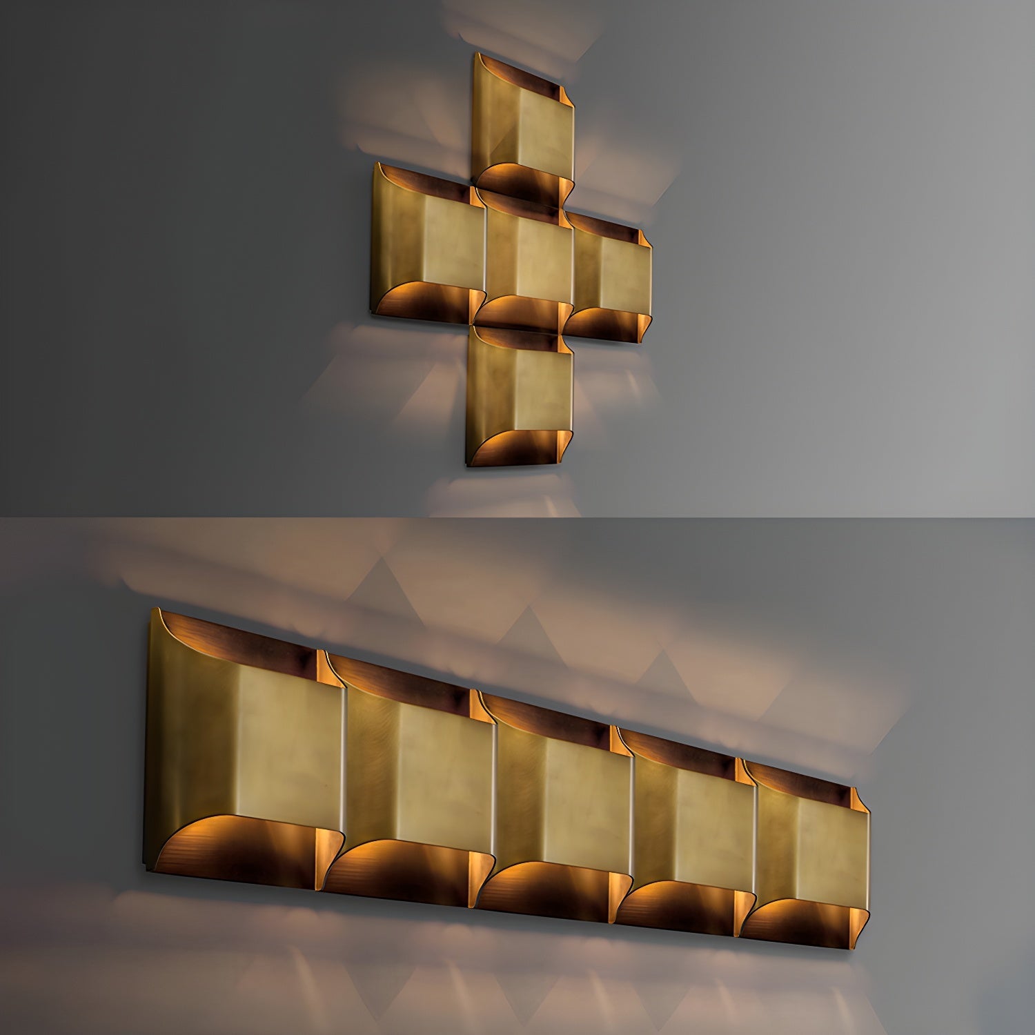 Wall Sconce Brass 9.8 in x 9.8 in Indoor LED G9 E14 Light Fixture Modern Living Room Bedroom Accent Lighting | Thomler