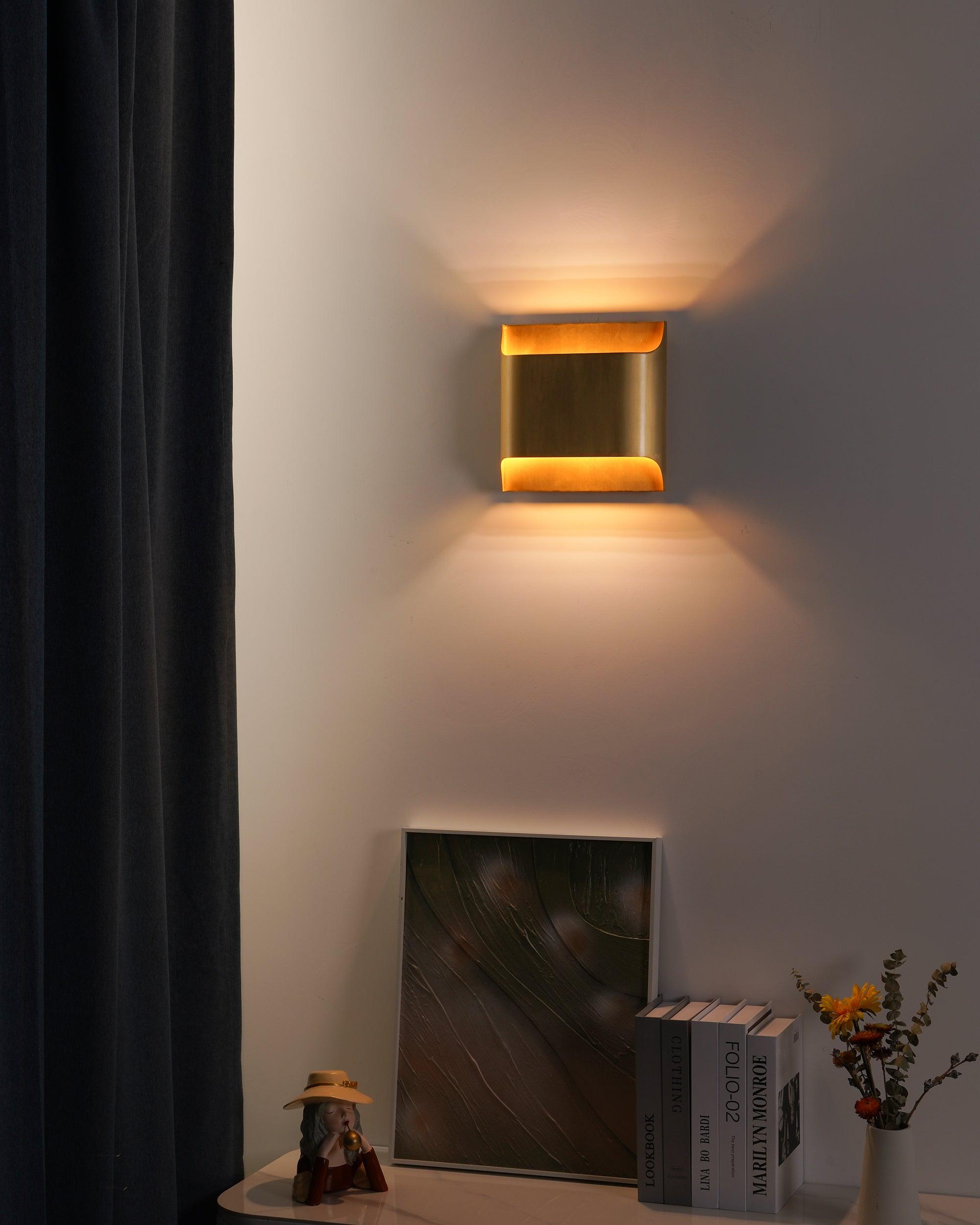 Wall Sconce Brass 9.8 in x 9.8 in Indoor LED G9 E14 Light Fixture Modern Living Room Bedroom Accent Lighting | Thomler