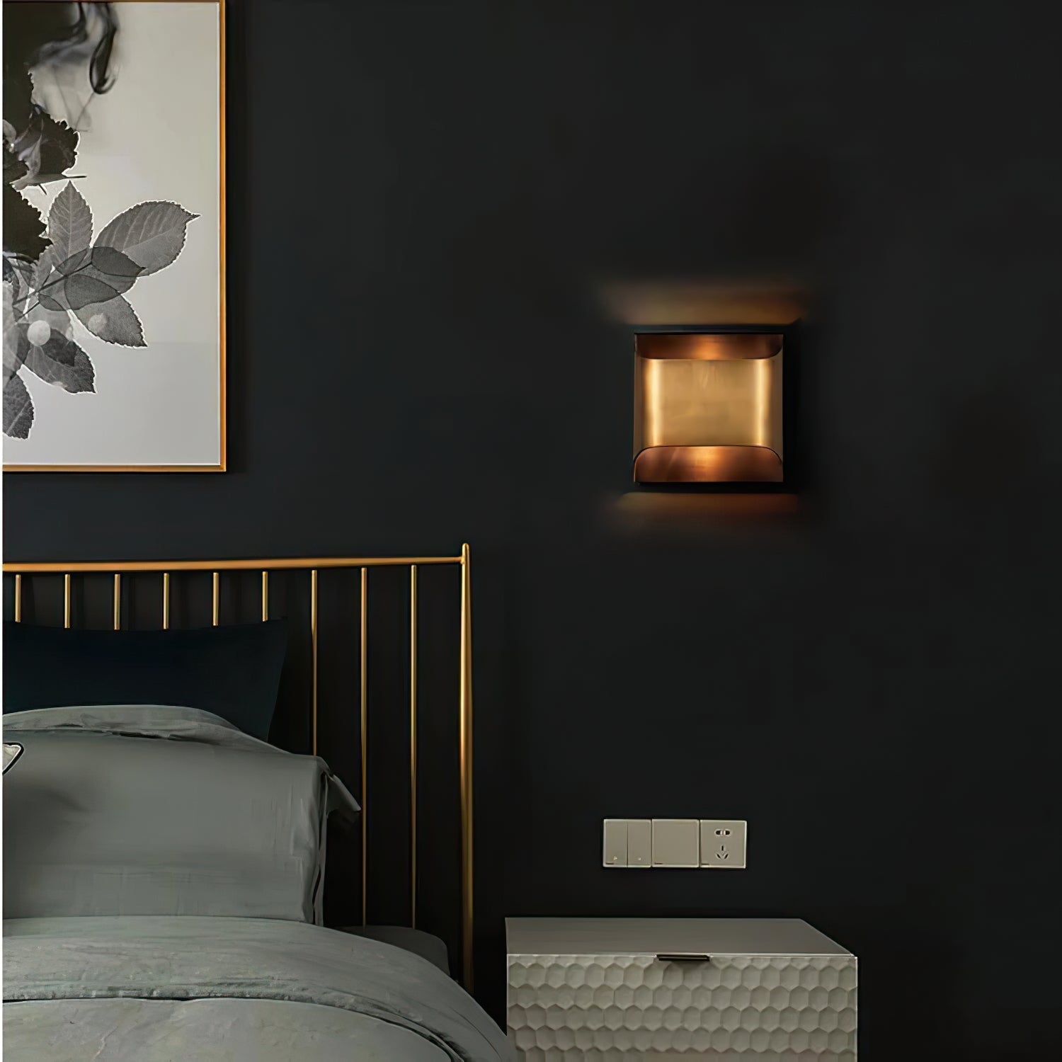 Wall Sconce Brass 9.8 in x 9.8 in Indoor LED G9 E14 Light Fixture Modern Living Room Bedroom Accent Lighting | Thomler