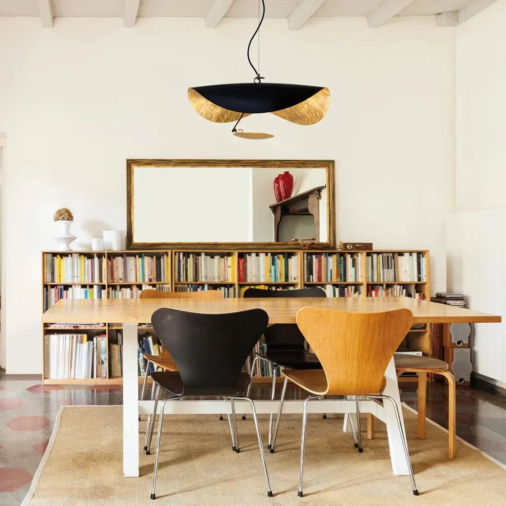 Pendant Light Metal 17W 11 in Black White Living Room Dining Room Bedroom LED Ceiling Lamp | Thomler