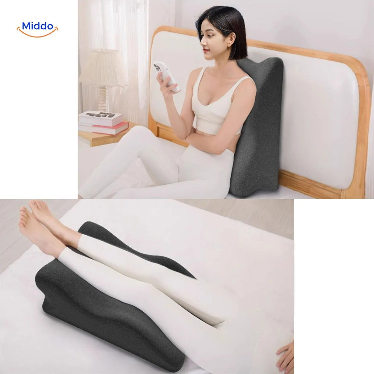 Elevated Leg Support Wedge – Relieves Pressure, Eases Swelling, Perfect for Pregnancy & Recovery | Thomler