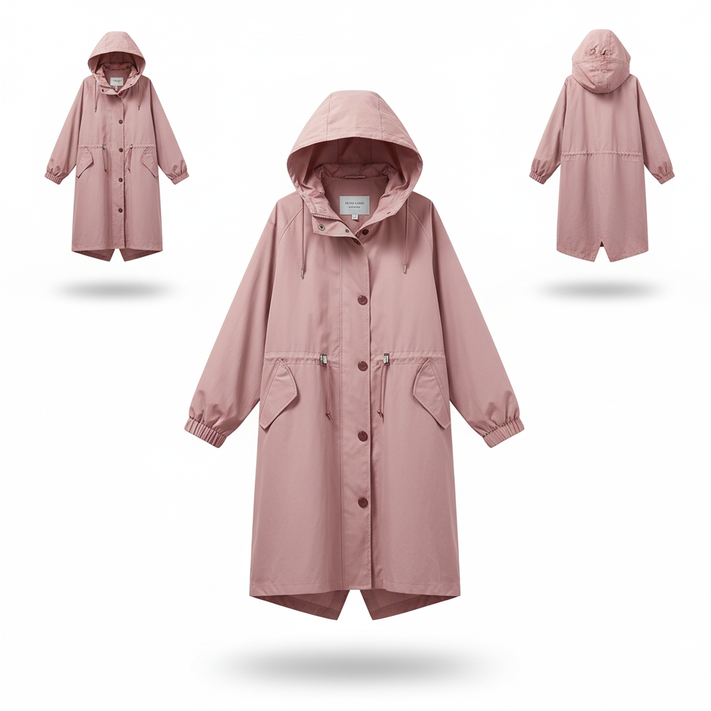 Packable Rain Jacket Women's Hooded Waterproof Windbreaker Oversized Lightweight Travel Coat Outdoor Athletic Layer | Thomler
