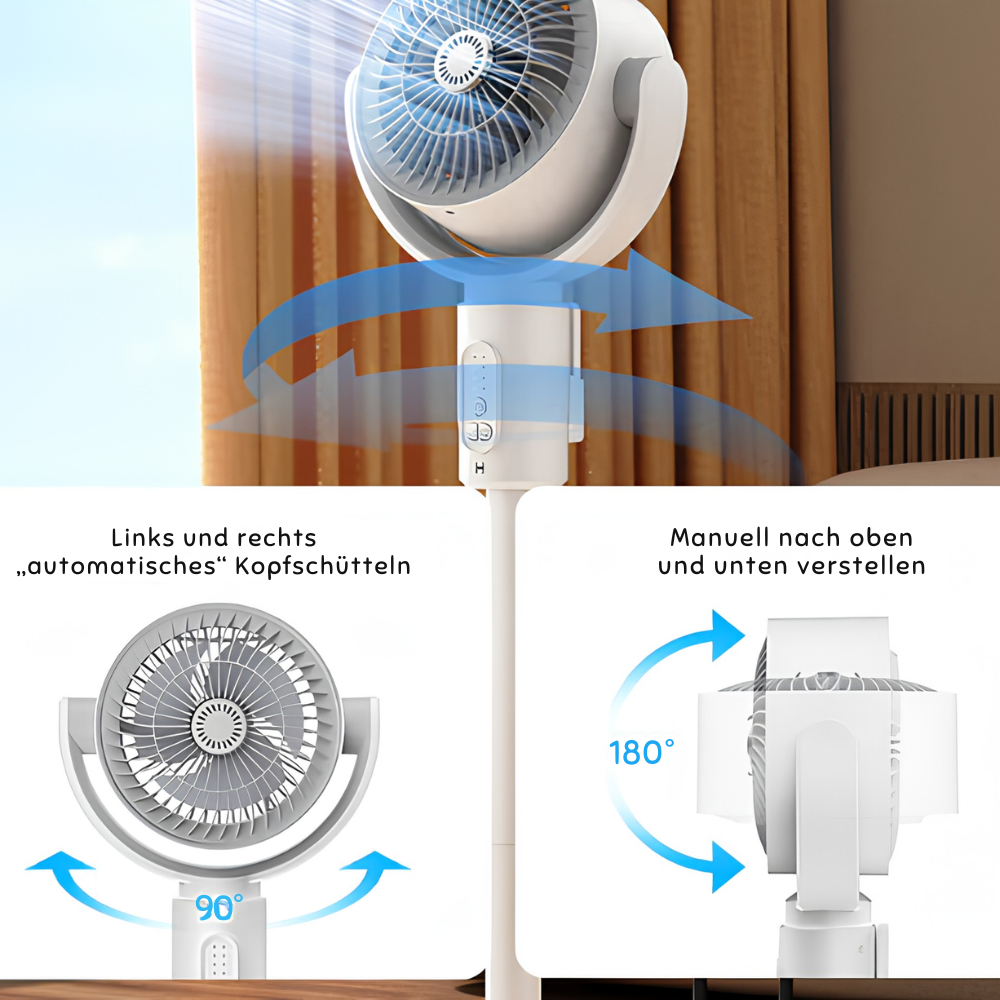 Whisper-Quiet Pedestal Fan with Remote Control – 5 Speed Settings & Adjustable Height for Office & Bedroom | Thomler