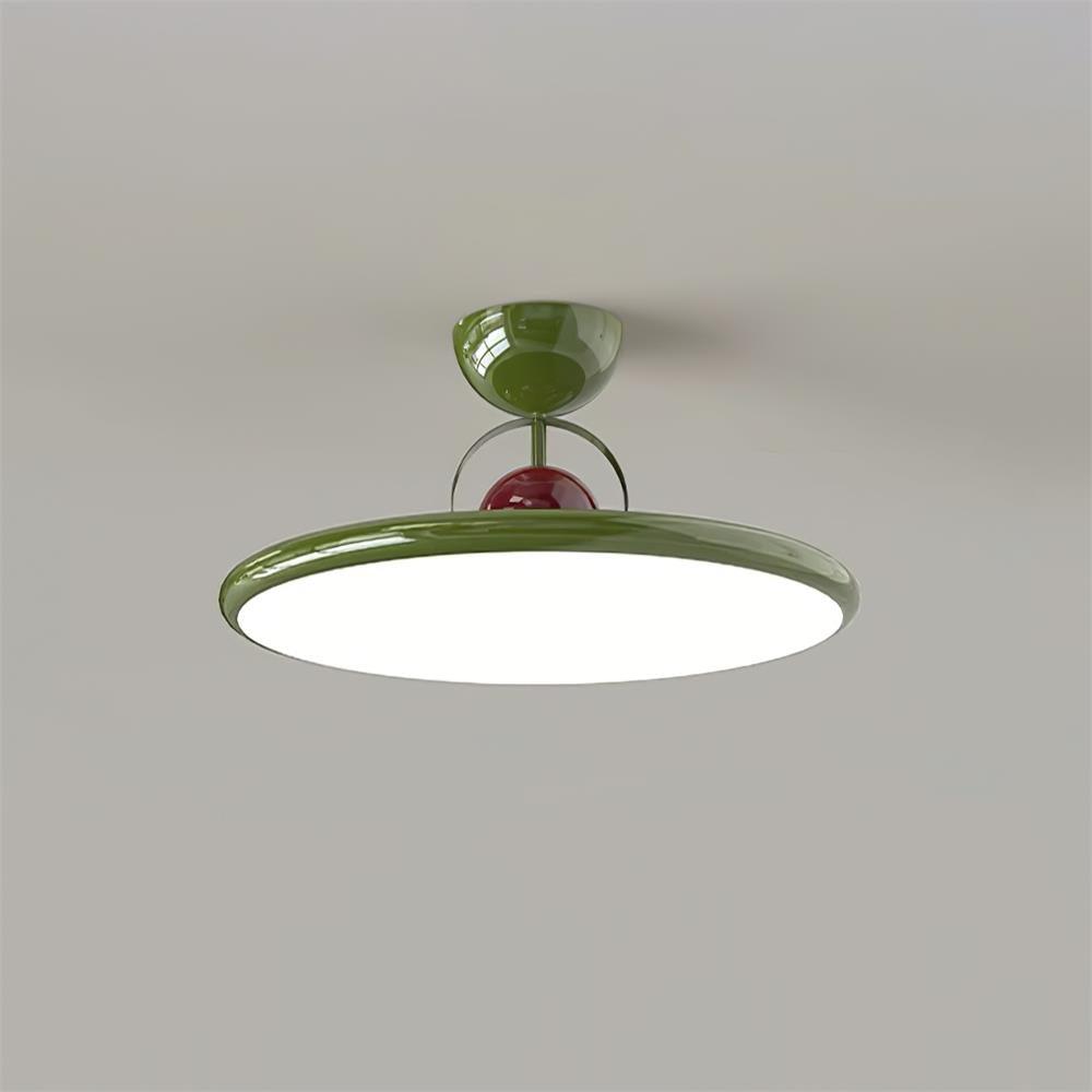 Ceiling Lamp Metal Integrated LED 15.7 in 9.4 in Chrome Green Beige Indoor Lighting Modern Home Dining Room Kitchen Fixture | Thomler