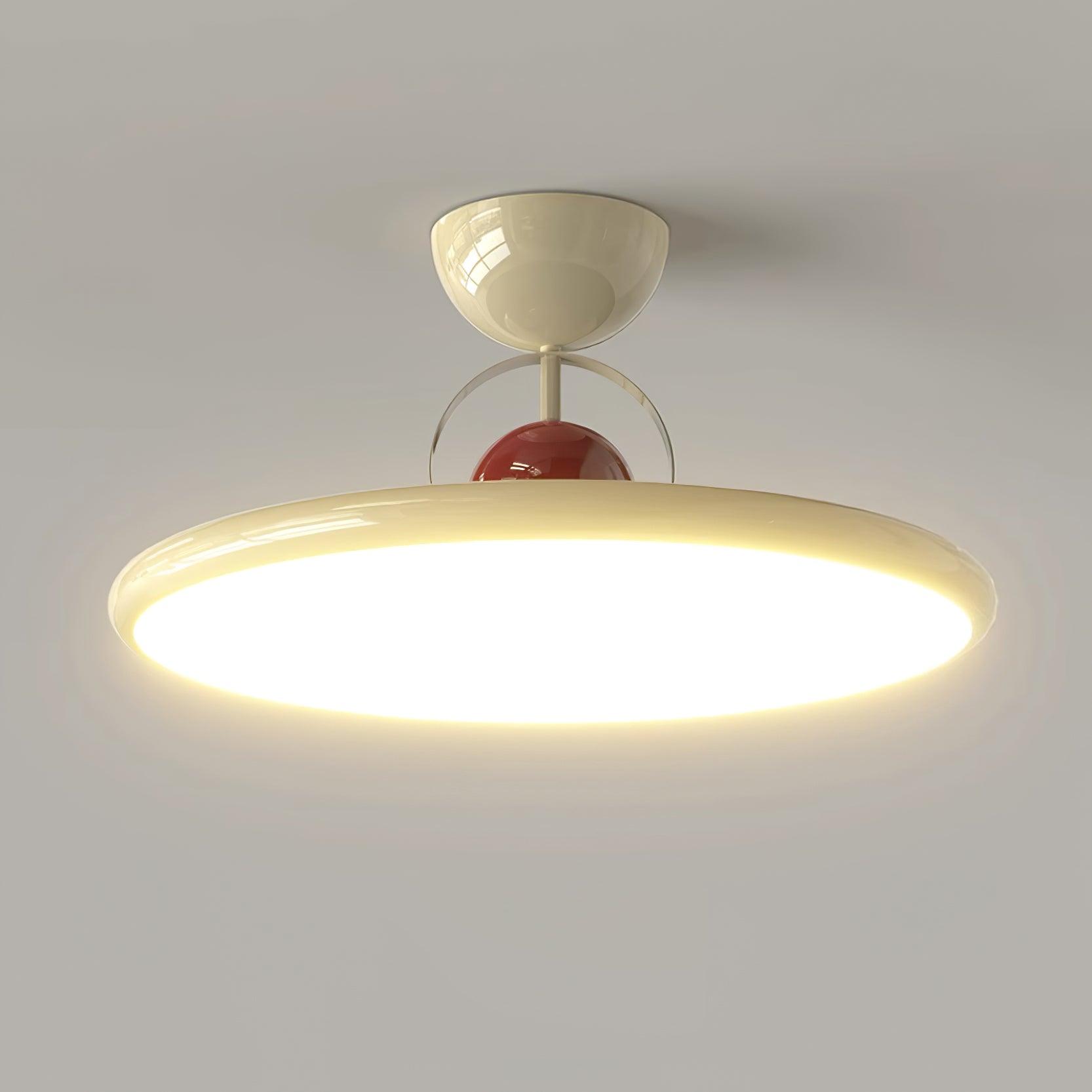 Ceiling Lamp Metal Integrated LED 15.7 in 9.4 in Chrome Green Beige Indoor Lighting Modern Home Dining Room Kitchen Fixture | Thomler