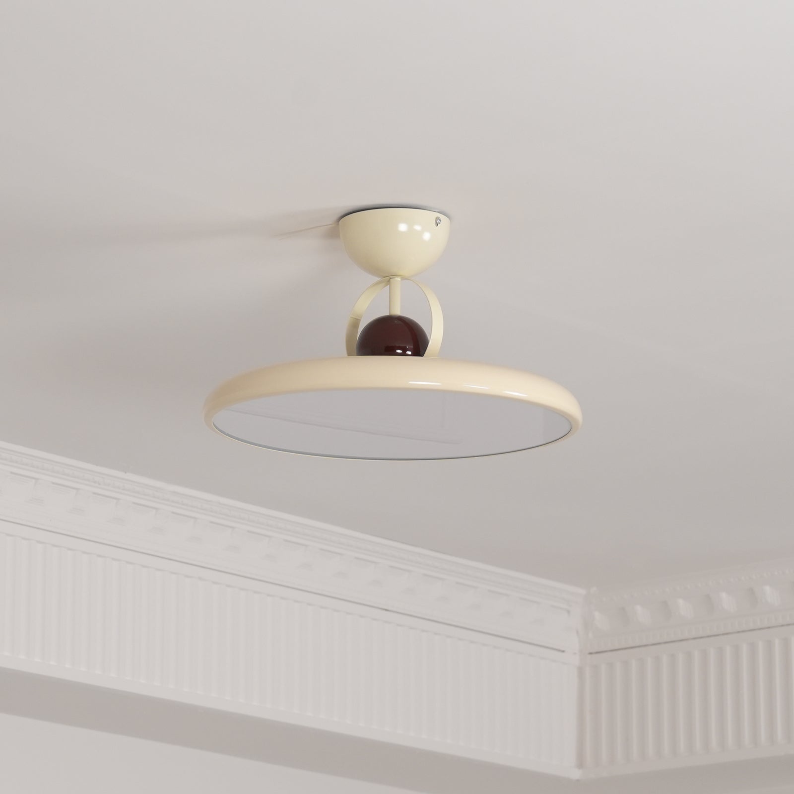 Ceiling Lamp Metal Integrated LED 15.7 in 9.4 in Chrome Green Beige Indoor Lighting Modern Home Dining Room Kitchen Fixture | Thomler