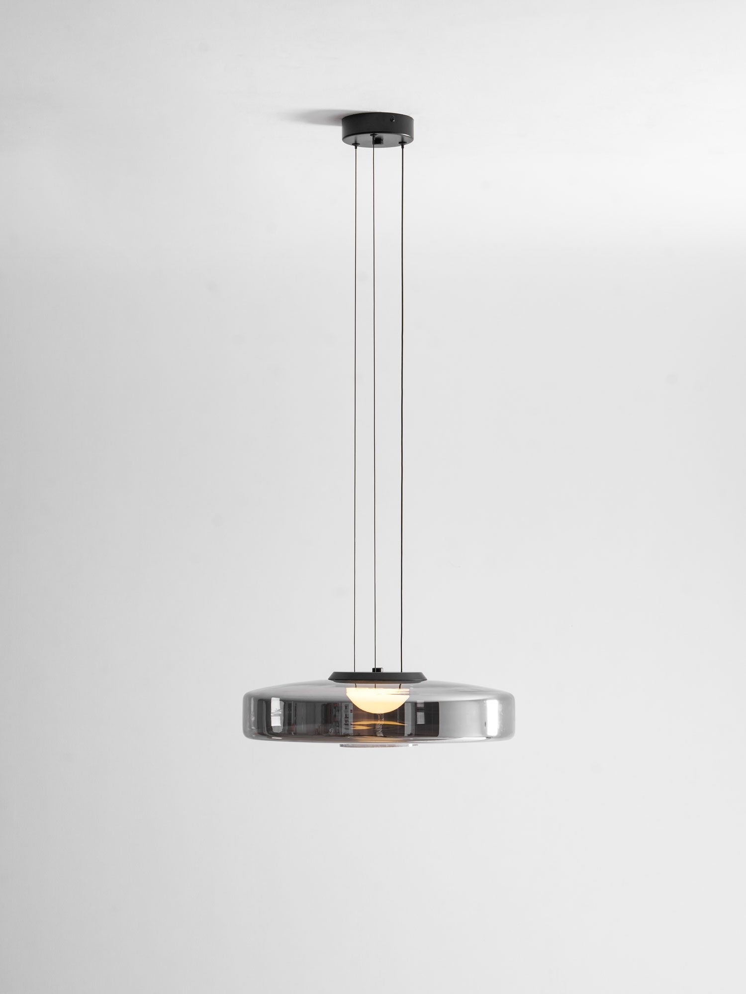 Glass Pendant Light 17.7 In Layered LED Dining Room Kitchen Island Ceiling Fixture Modern Multi Tier Hanging Lamp | Thomler