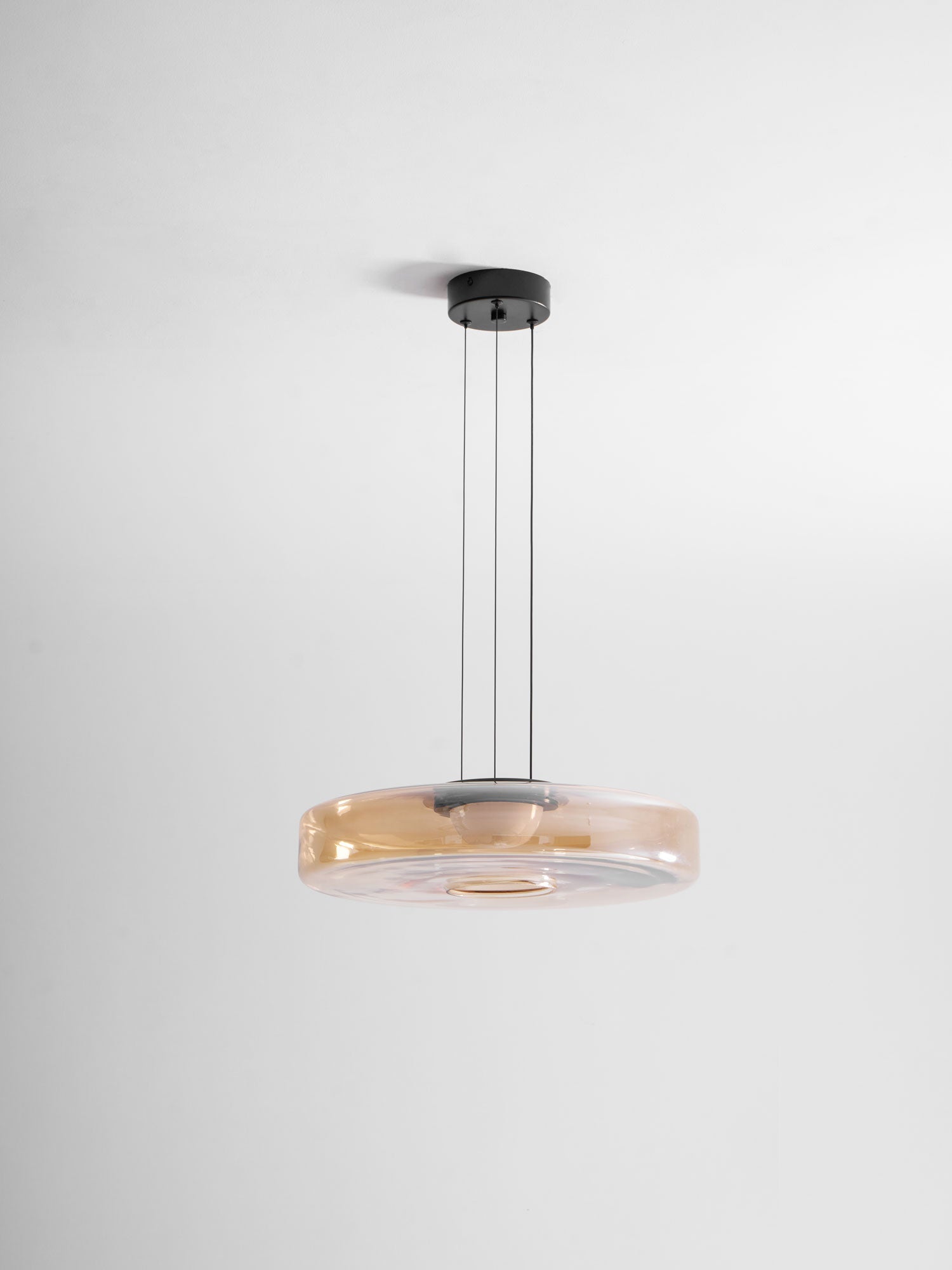 Glass Pendant Light 17.7 In Layered LED Dining Room Kitchen Island Ceiling Fixture Modern Multi Tier Hanging Lamp | Thomler