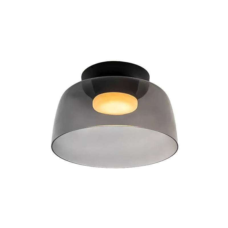 Ceiling Lamp Layered Glass LED 32.0–42.0 cm Green Bedroom Living Room Flush Mount Light | Thomler