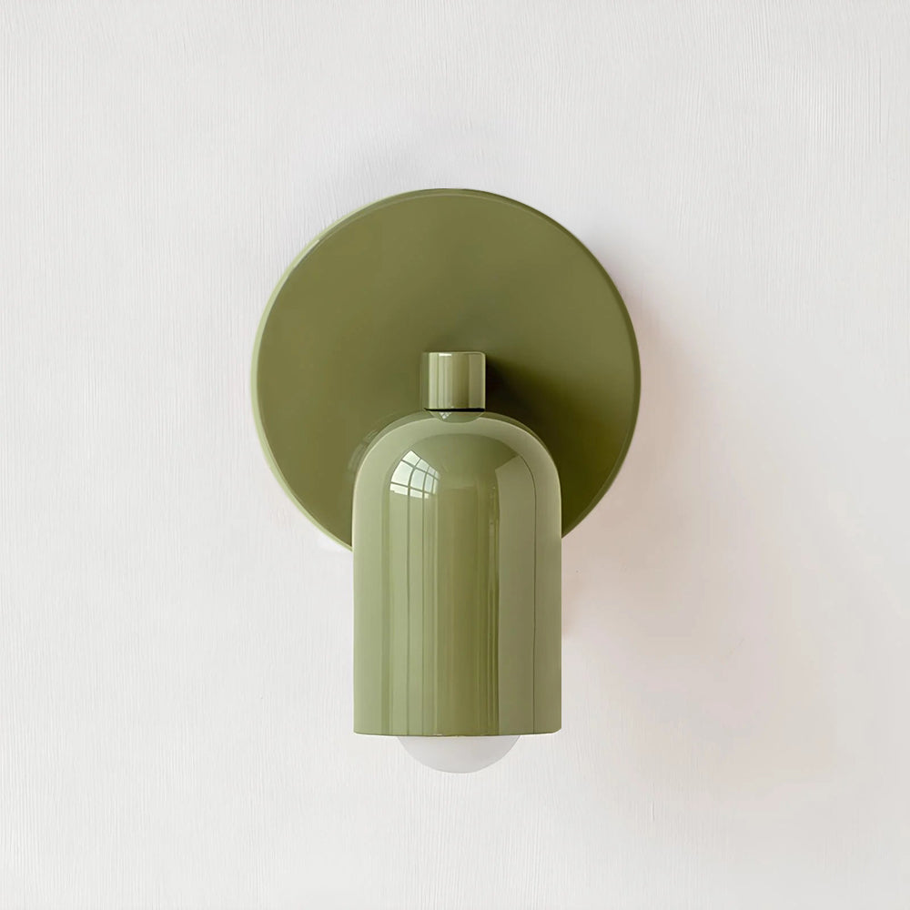 Wall Lamp Iron 12.0 cm Matte Green Bedroom Hallway Indoor E27 LED Scandinavian Modern Accent Lighting | Thomler